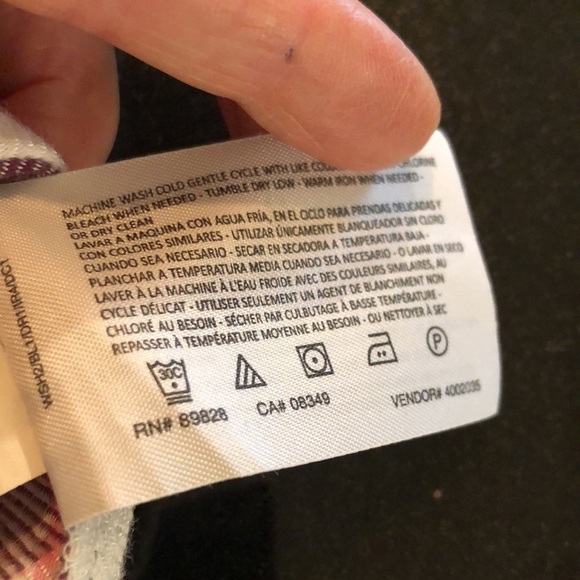 William Rast Short Dolman Sleeve Collar Pop Over Cotton Blend Plaid Top Size M - Picture 12 of 12